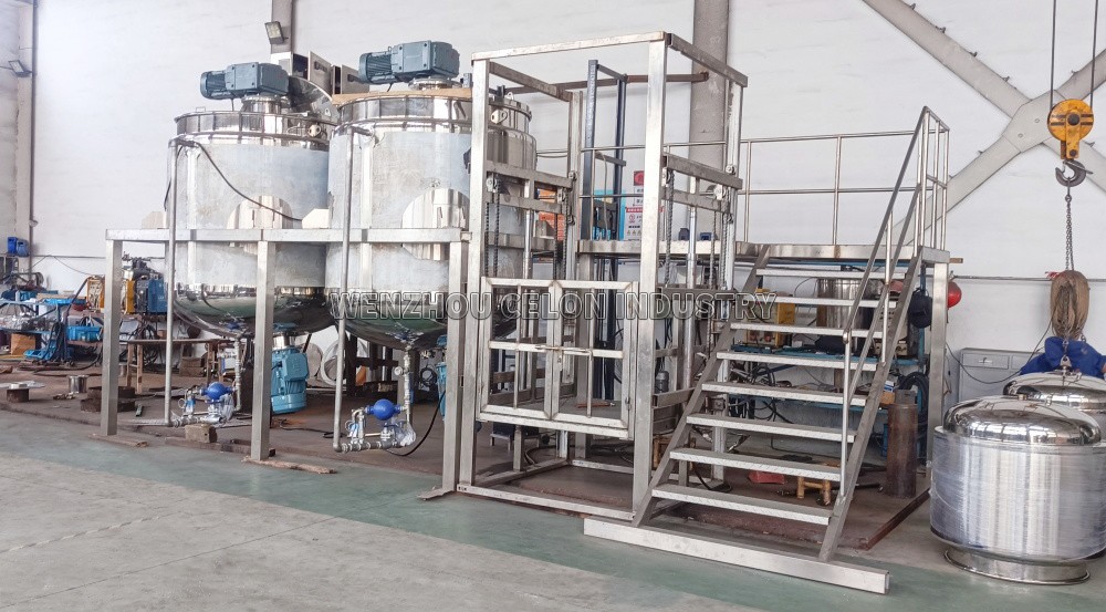 Industrial shampoo production line with Celon mixing tanks.jpg
